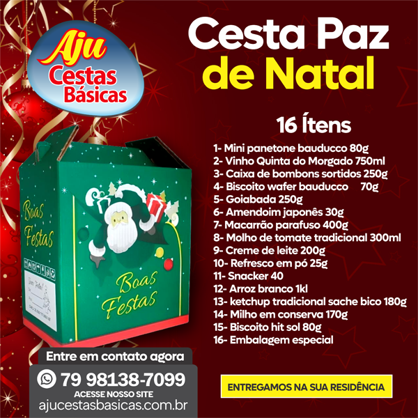 CESTA PAZ DE NATAL 16 ÍTENS
